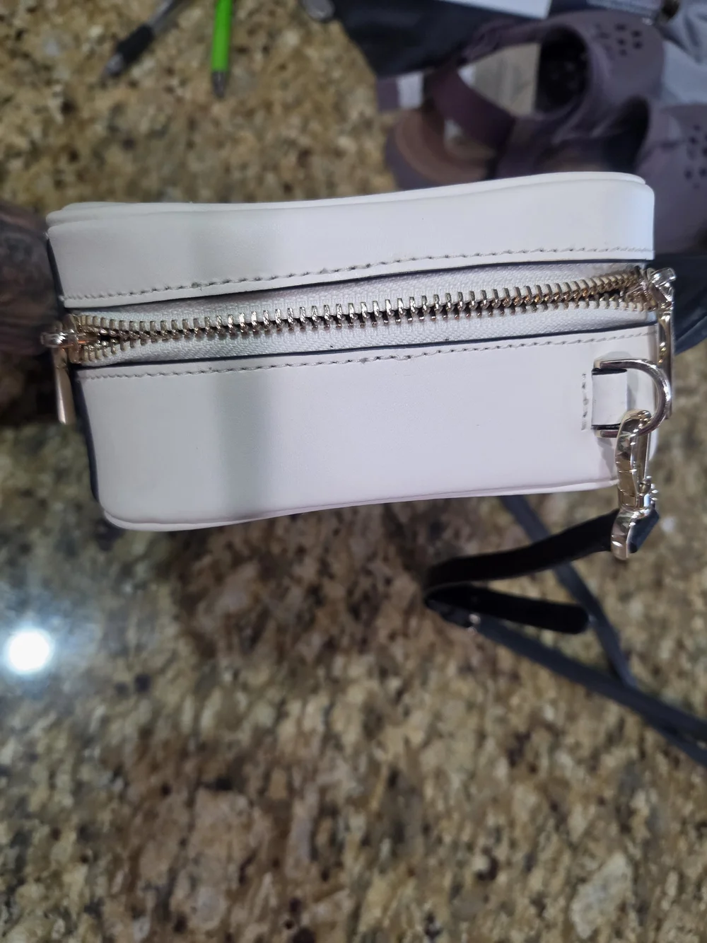 kate spade Black & White Daisy Print Crossbody Bag